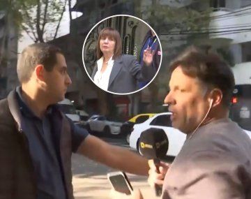 Video: Bullrich hizo apartar a un periodista para no tener que hablar