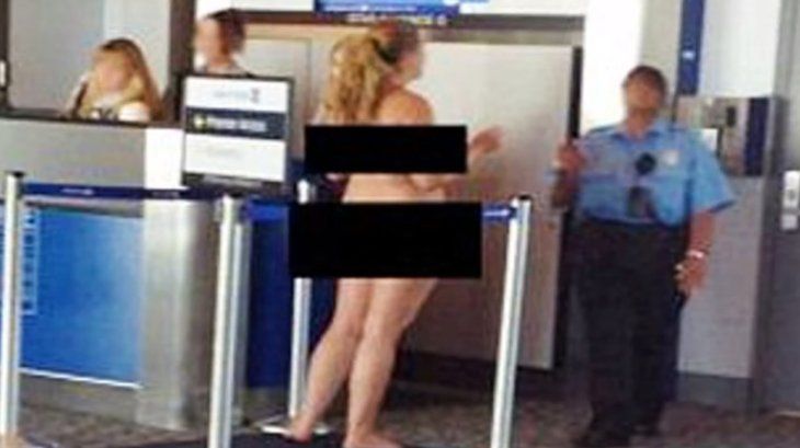 Estados Unidos: se paseó desnuda por el aeropuerto de Denver