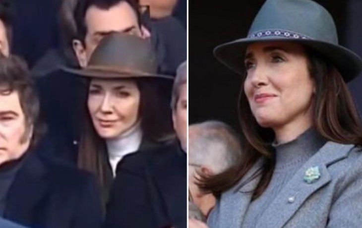 La libertaria Cristina Pérez disfrazada de Villarruel.