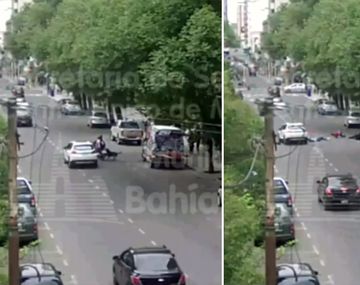 El accidente quedó registrado por una cámara de seguridad