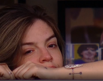 Dalma estuvo en el palco de Maradona