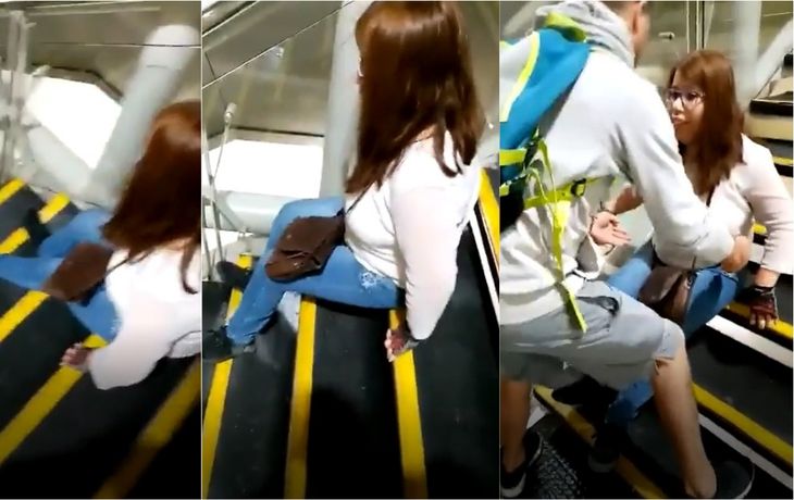Una discapacitada se arrastró por las escaleras del subte porque no andaban los ascensores