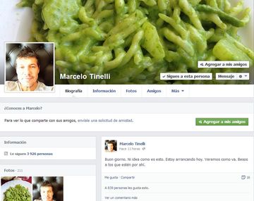 Marcelo Tinelli abrió su cuenta de Facebook y es furor