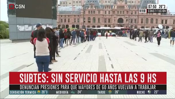 Ciudad: largas filas en las paradas de colectivo por el paro de subtes