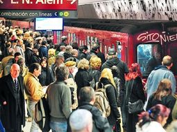 El subte en hora pico El subte en hora pico