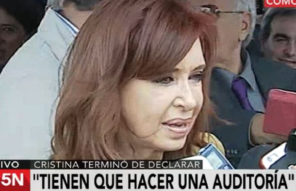 La ex presidenta pidió una auditoria general de la obra pública