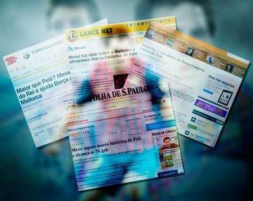 Messi copó los medios brasileños tras romper el récord de Pelé