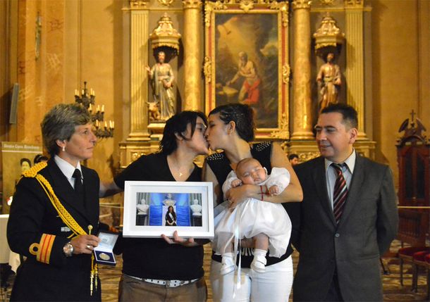 Con Cristina como madrina, bautizaron a la beba de una pareja de mujeres