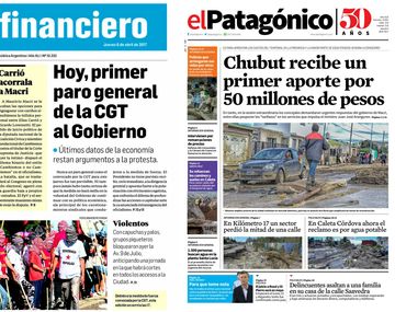 Tapas de diario jueves 6 de abril de 2017