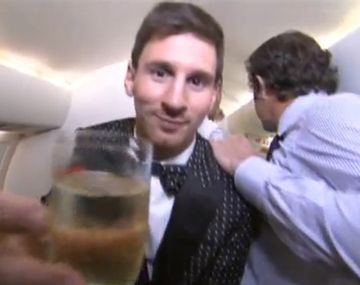 La celebración íntima de Lionel Messi con sus compañeros