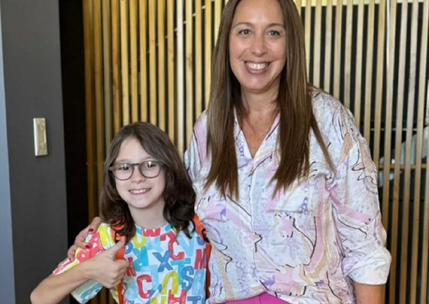 María Eugenia Vidal junto a Ian Moche.