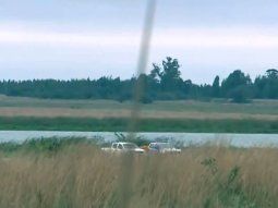 Búsqueda de Loan Danilo Peña: buzos rastrillan una laguna Búsqueda de Loan Danilo Peña: buzos rastrillan una laguna