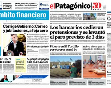 Tapas de diarios del 17 de febrero de 2017