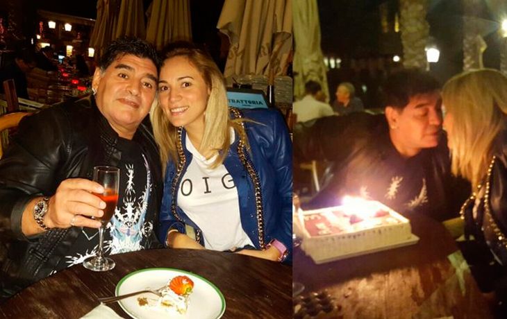 Con una excéntrica cena, Diego Maradona y Rocío Oliva celebraron su tercer aniversario