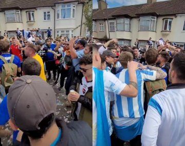 El nuevo hit de los argentinos en Londres: Maradona es más grande que Isabel