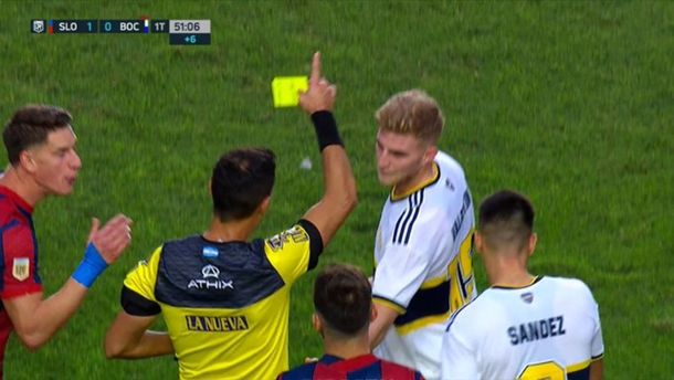 La polémica de San Lorenzo vs Boca: la patada de Sández que pasó de roja a amarilla