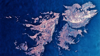 Fotografía aérea de las Islas Malvinas. Fotografía aérea de las Islas Malvinas.