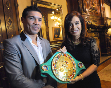 Maravilla Martínez visitó a Cristina en la Casa Rosada