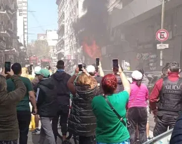 Se incendió un local mayorista en Once.