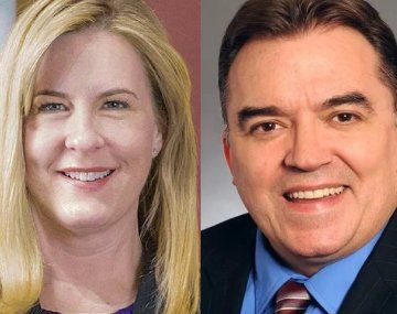 Melissa Hortman y John Hoffman, ambos congresistas demócratas.