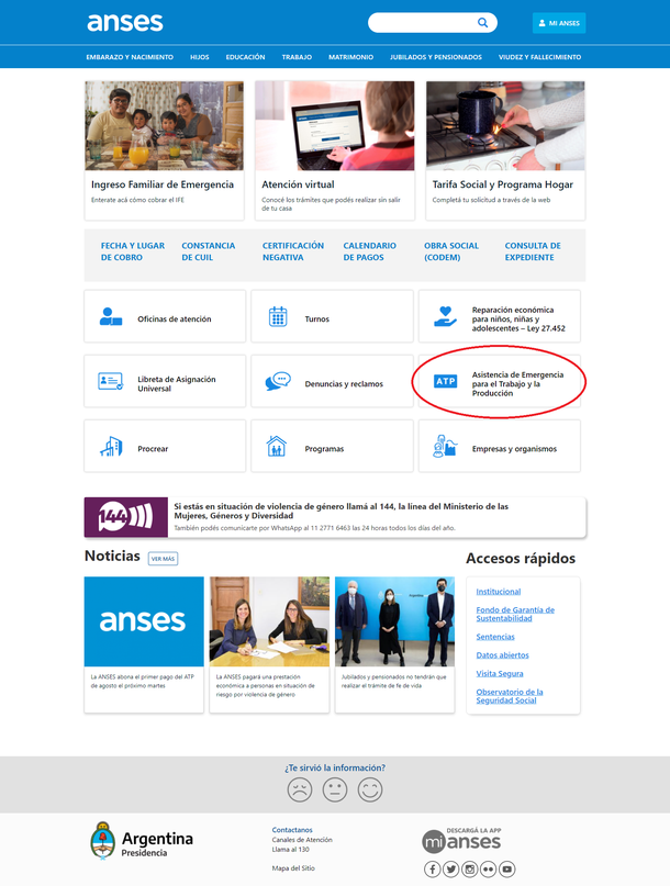 Consultar cuándo pagan el ATP con número de CUIL