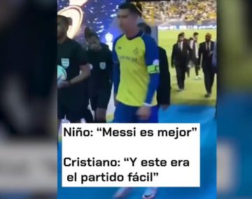La reacción de Cristiano Ronaldo al escuchar el grito de un niño a favor de Messi