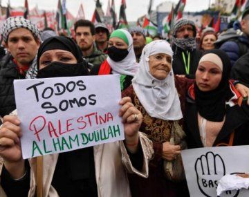 Partidos políticos y organismos de DDHH marcharon por Palestina
