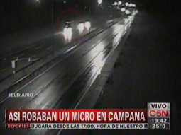 Así fue el robo al micro del tour de compras en Campana