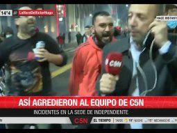 caos en independiente: agredieron al movil de c5n caos en independiente: agredieron al movil de c5n