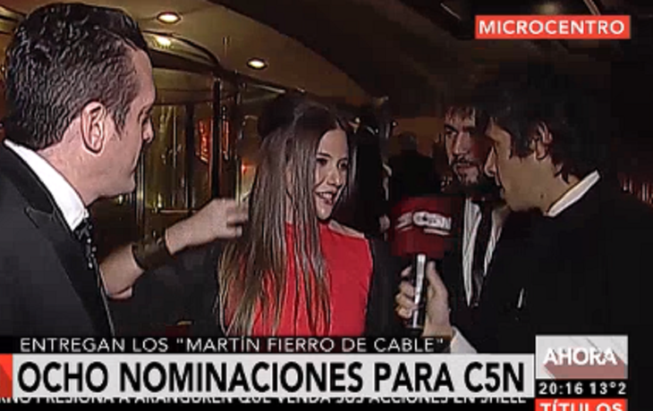 La previa en la alfombra roja del Martín Fierro de Cable