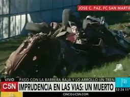 Tragedia en el San Martín: un auto quiso pasar con la barrera baja y fue arrollado