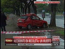 Una persona muerta tras un violento choque en Recoleta