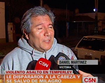 Diego Martínez fue la víctima, que se salvó de milagro