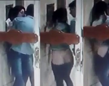 VIDEO: Tuvieron sexo en la puerta de un edificio y los escracharon