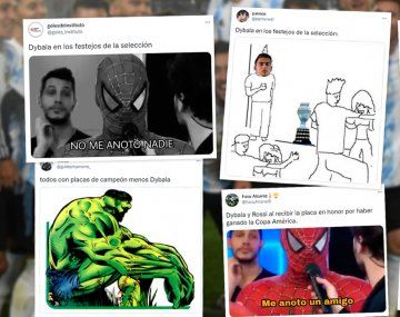 Los memes por Dybala que se sumó a la fiesta de la Selección campeona