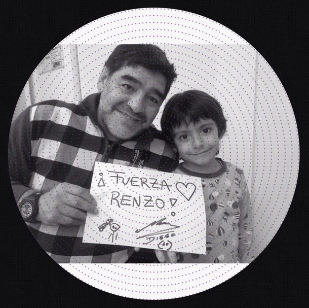 El mensaje de aliento que le envió Maradona a Renzo en las redes sociales