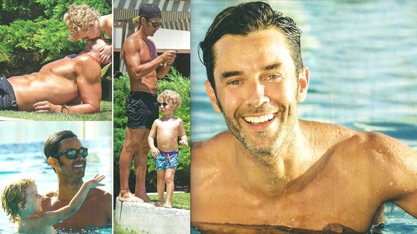 Las primeras vacaciones de Mariano Martínez, soltero junto a sus hijos