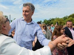 Mauricio Macri en un acto con jubilados