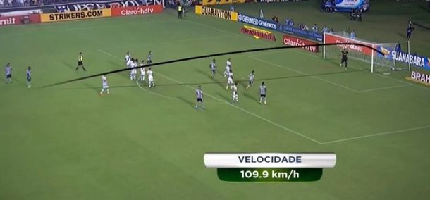 Impresionante: la bomba a 110 km/h de un jugador brasileño