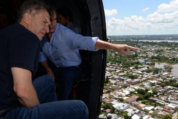 Macri sobrevolará el centro santafesino afectado por las inundaciones