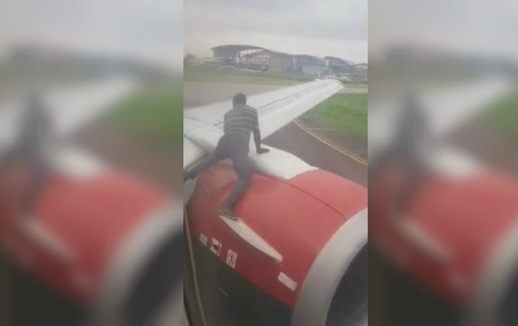 Demoraron un vuelo por un hombre que quiso subirse a la turbina del avión