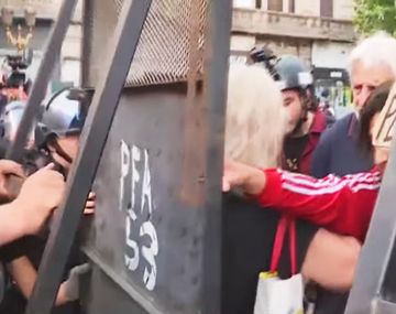 Marcha de jubilados en el Congreso: incidentes entre la policía y manifestantes