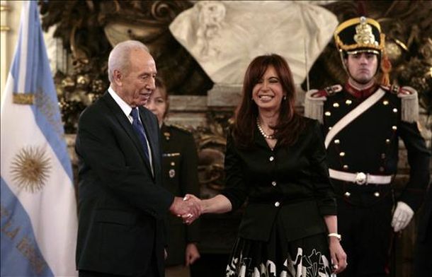 Shimon Peres y Cristina