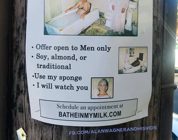 El afiche apareció en las calles de Los Ángeles