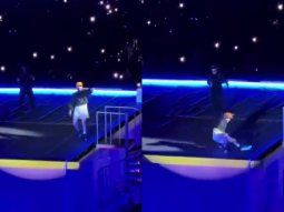 La peligrosa caída que sufrió Bad Bunny en pleno show: quedó al borde de un precipicio