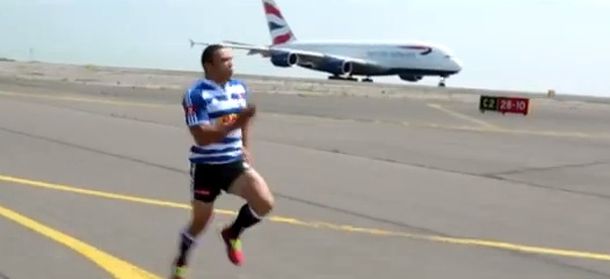 Hombres vs. avión, el desafío de velocidad más increíble