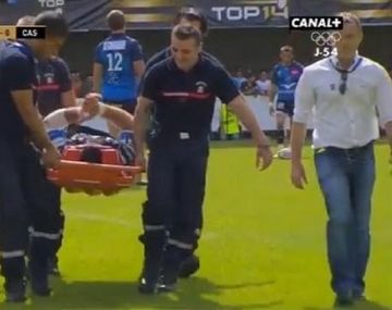 Rugbier se llevó un escalofriante golpe 