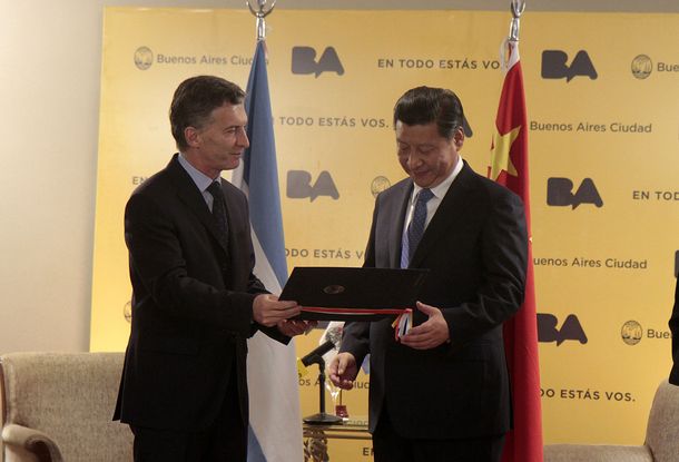 Macri le entregó la llave de la Ciudad al presidente chino