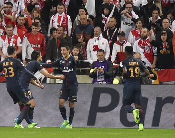 El rosarino celebra su tanto