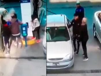 Una mujer y un joven se pelearon por ver quién cargaba nafta primero
